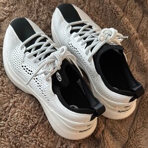 Lululemon Athletica White and Black Athletic Shoes with Breathable Design
